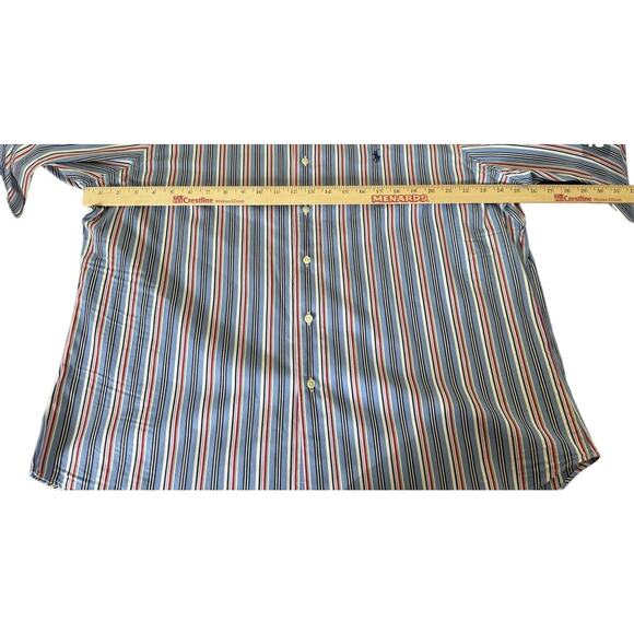 Ralph Lauren Classic Fit Oxford Men's Long Sleeve Button Up Shirt XL Striped - Picture 6 of 7